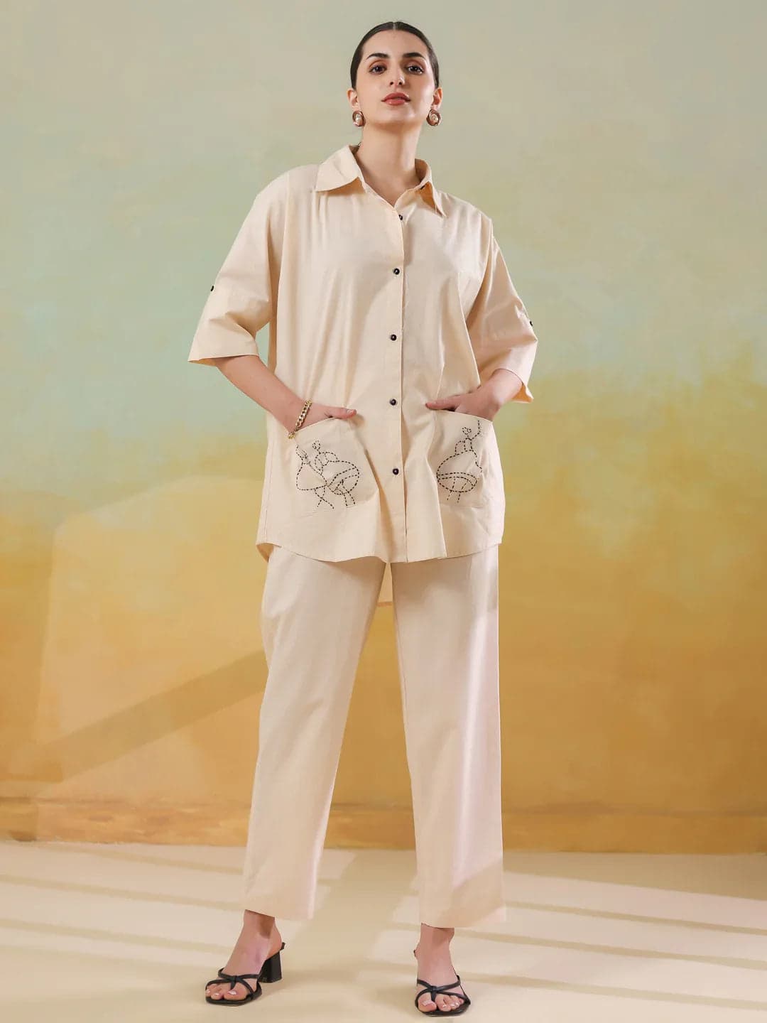 Toymi Fashion Ivory Thread Twin Set