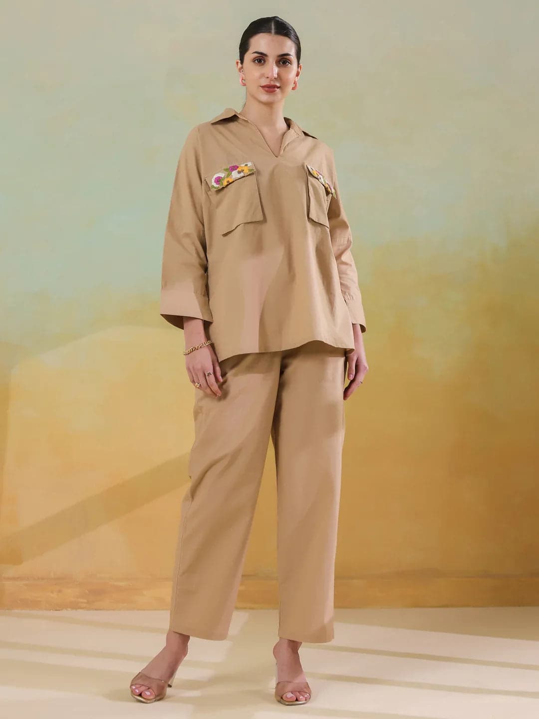 Toymi Fashion Butter Collar Twin Set