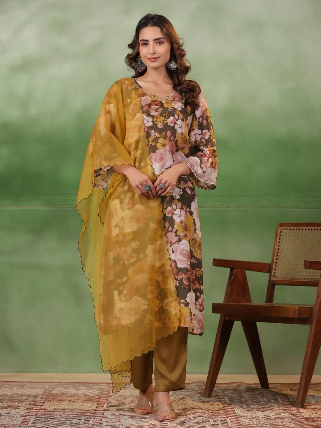 Toymi Fashion Olive Silk Festival Pair